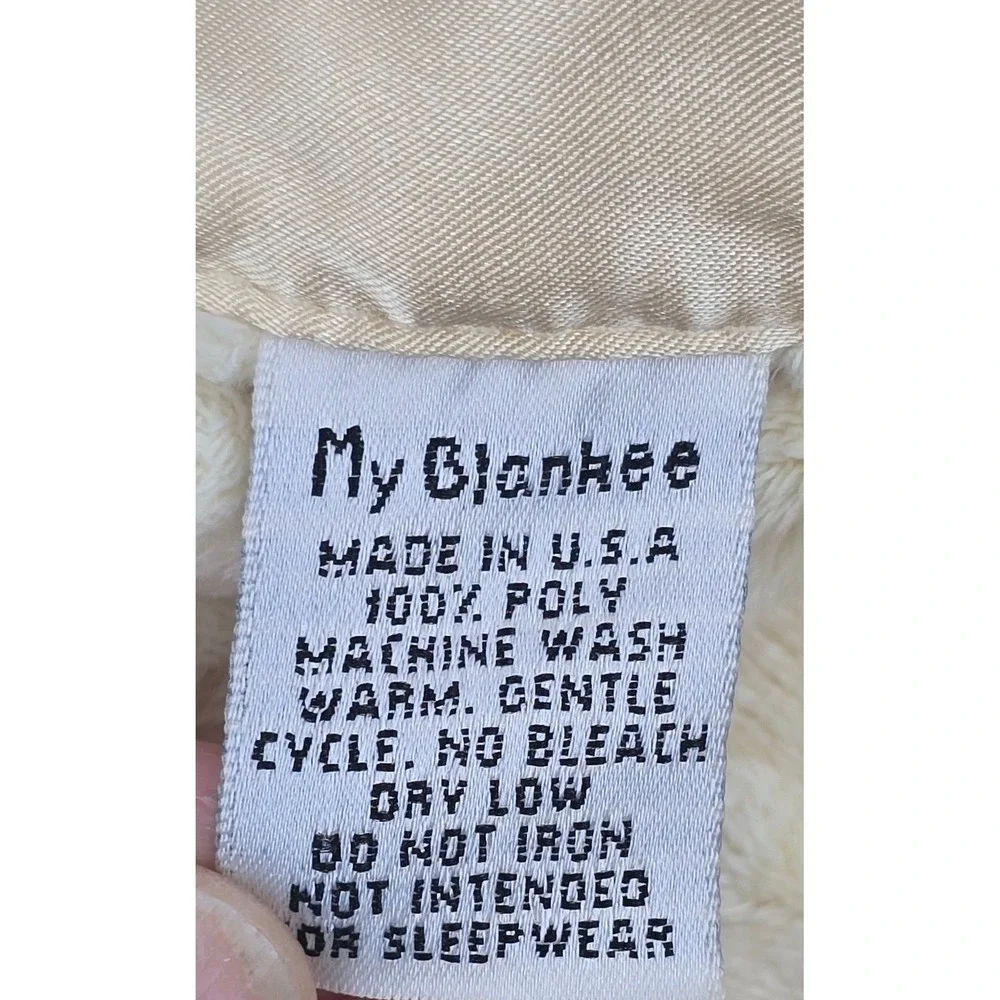 My Blankee Pollywogs Inc Yellow Minky Dot Satin Trim Security Blanket Lovey USA